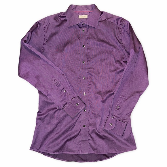 ETON of Sweden Contemporary Fit Dress Shirt Purple - Picture 4 of 7